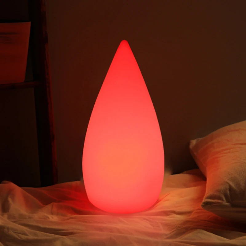 Novelty RGB LED Table Lamp Remote Control 16-Color Changes Desk Night Light for Bedroom Birthday Party Decoration Christmas Gift