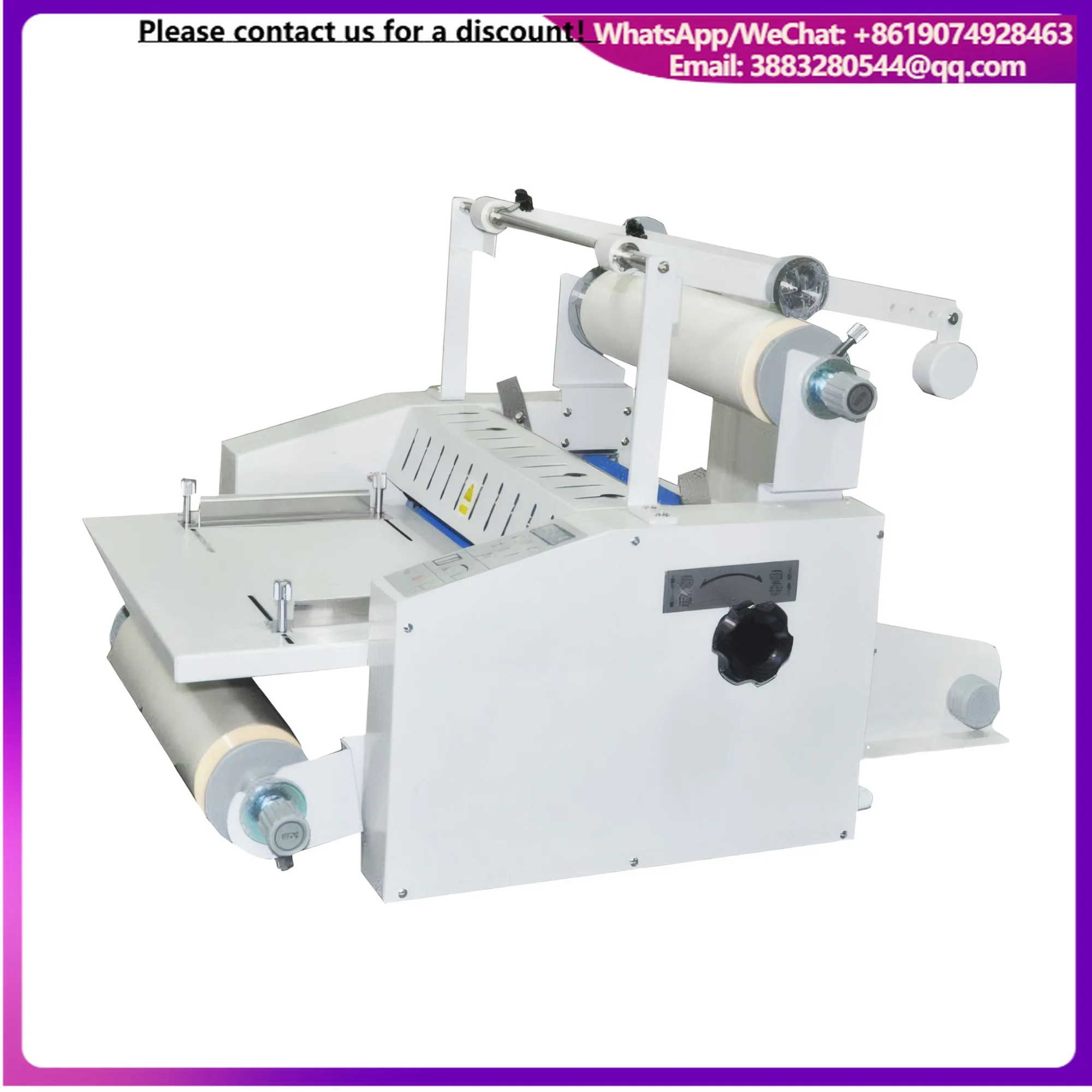 V370FS Industrial Film Laminator - 1"/3" Core Support & Dual-Roller Output For Contracts