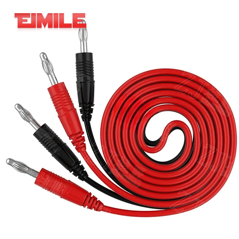 Double Head 4mm Banana Plug Red Black Connection Cable 4.0mm Lantern Head Male to Male Power Test Experimental Wire Double Line