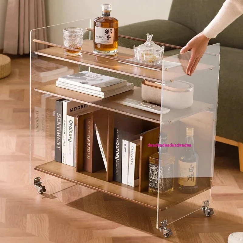 Bedroom Bamboo Hotel Trolleys Acrylic Transparent Bar Designer Rack Salon Cart Food Drinks Werkzeugwagen Kitchen Low Furniture