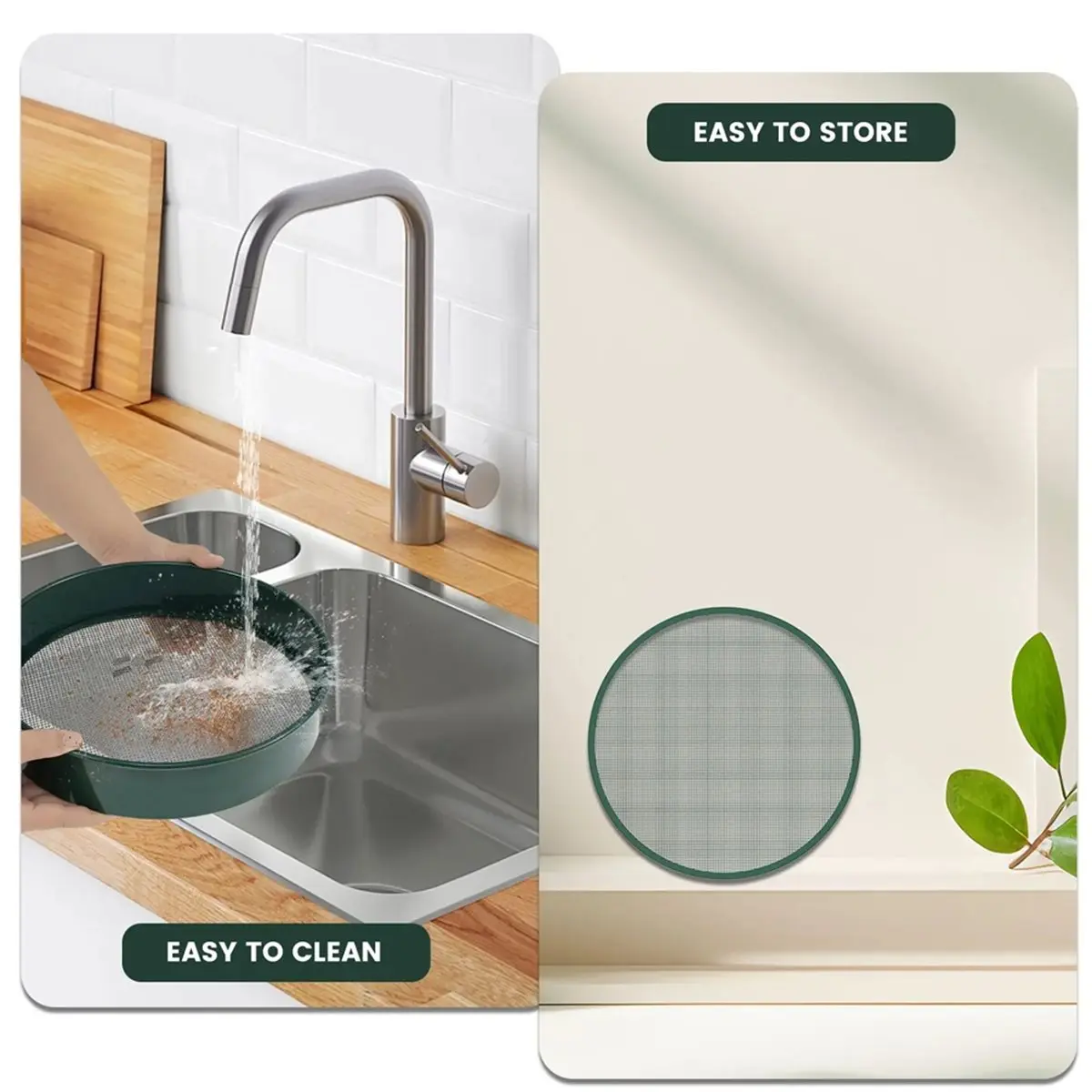 1Set Soil Sifter Metal Garden Sieve Stainless Steel Meaty Garden Compost Soil Stone Sieve Mesh Filtration Gardening Tool