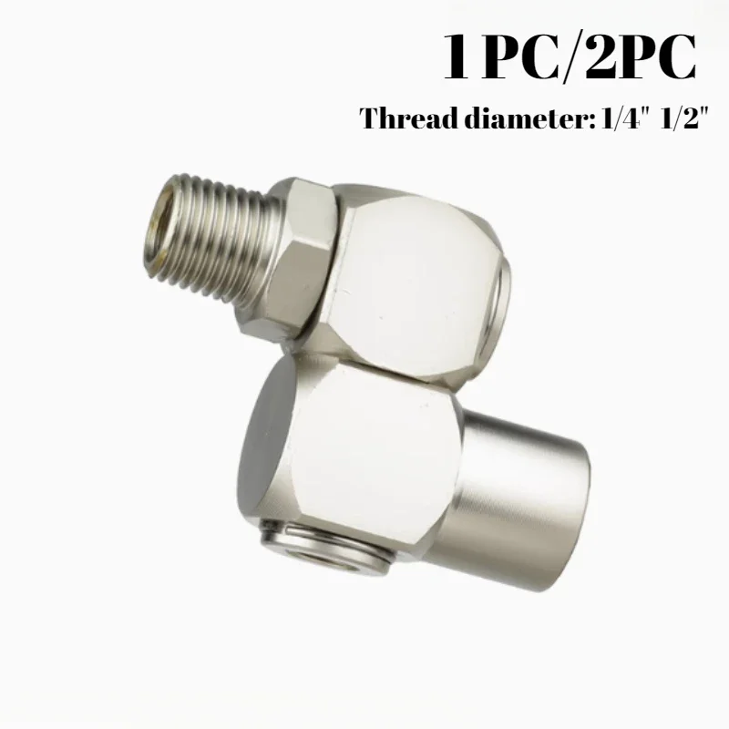 1PC/2PC Air Hose Swivel Connectors Fitting For Air Tool Adapter Pneumatic Universal Swivel Fitting Hardened Carbon Steel