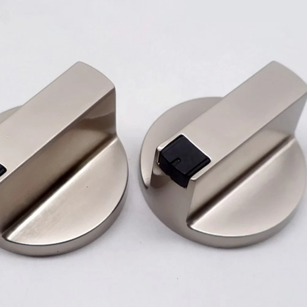 

2Pcs Gas Stove Knob Control Zinc Alloy Replacement Cooker Oven Rotary Universal 8mm Diameter Easy Install Lightweight Storage