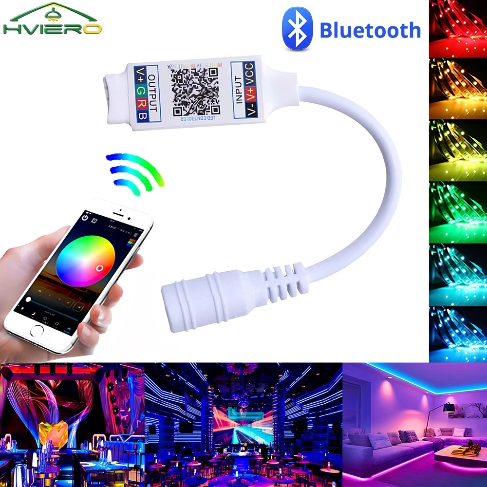 Bluetooth-compatible Controller for RGB 2835 5050 LED Light Strip Tape Neon Wall Lamp Decoration Dimmers Accessories High-power