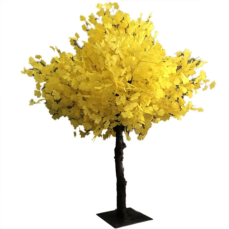 

Ginkgo Tree Simulation Tree Wedding Home Outdoor Garden Landscaping Wishing Tree Green Plants