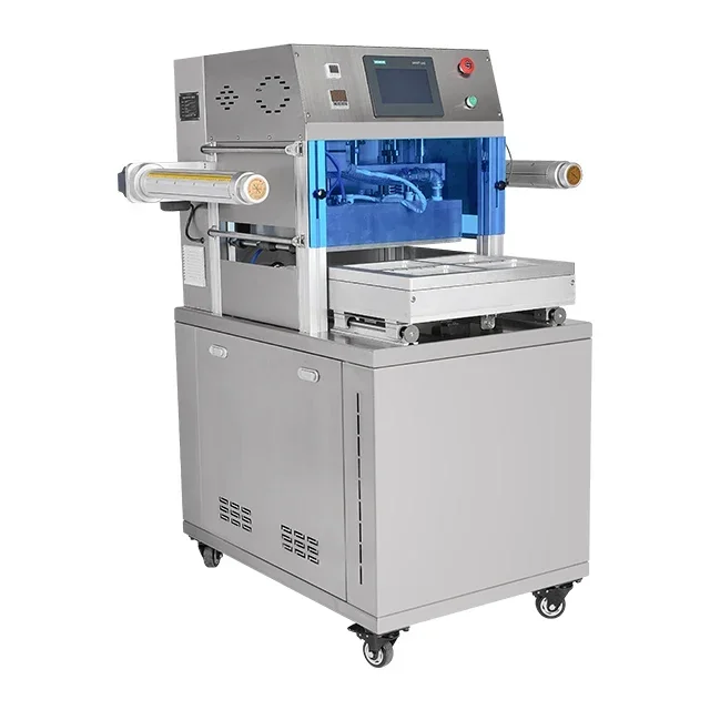 YH-280/400/520TQ air flow nitrogen packaging machine hot wholesale price pneumatic tray plastic tray packaging machine