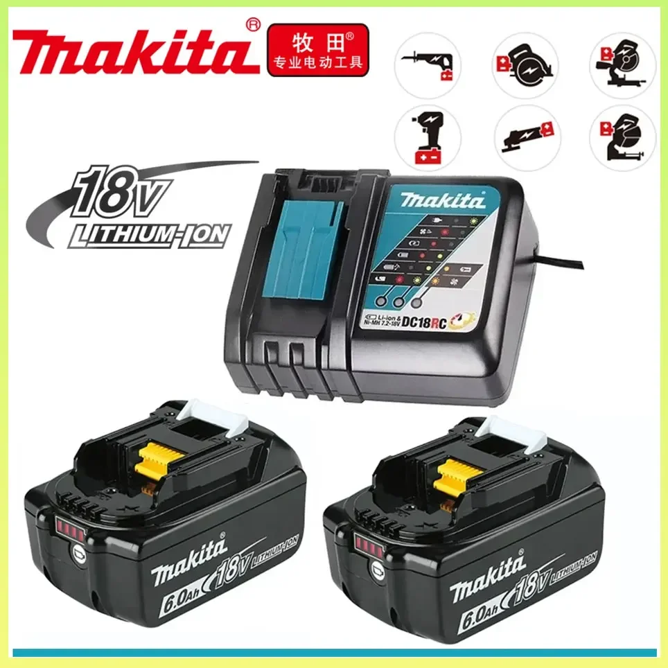 

Reliable Original Makita 18V Rechargeable Power Tool Battery, Replaceable LED Lithium, 6Ah 18V LXT BL1860B BL1860BL1850 BL1830