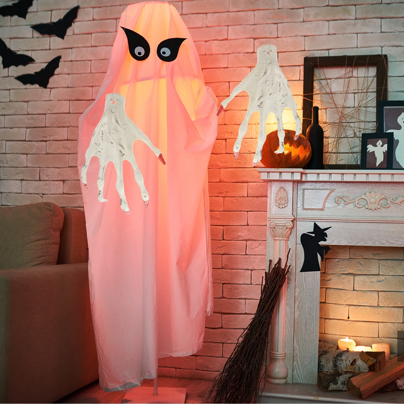 

Scary Prop Realistic Plastic Witch H Halloween Decoration Green Halloween Prop Party Garden Statue