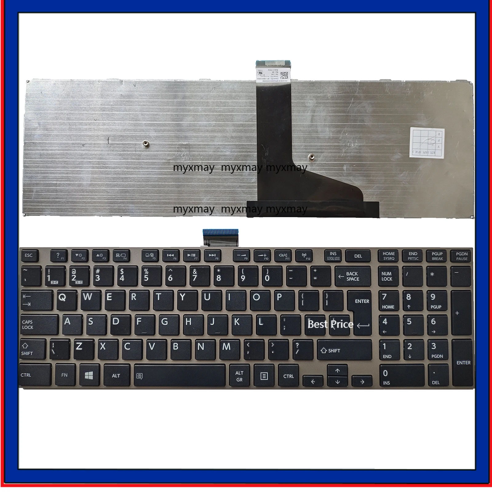 

Новая клавиатура UI для Toshiba Satellite S50-A S70-A S70-B L50-A серебряная рамка