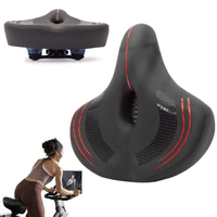 1Pc Oversized Bike Seat Cushion Comfort Bicycle Seat Replacement Wide Bike Saddle Compatible Exercise Electric Cruiser Bikes