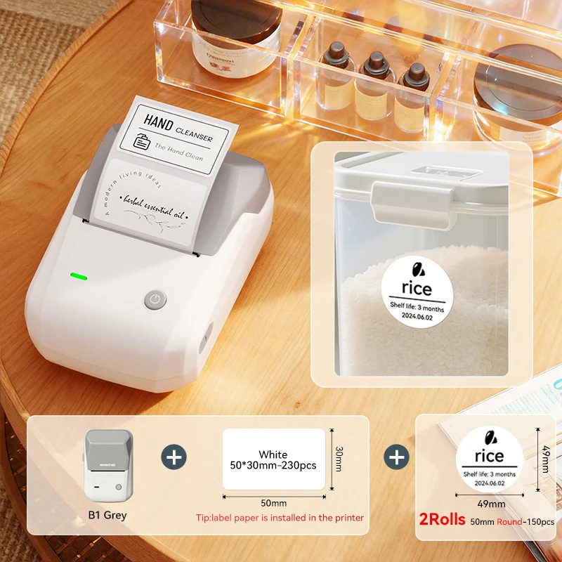 Niimbot B1/B1 PRO Thermische Labelprinter Bluetooth Pocket Label Maker Barcode QR-code Zelfklevende sticker Etiketteermachine