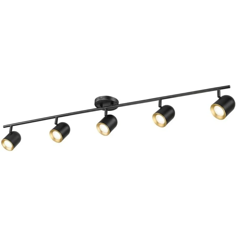 

44" Adjustable LED Track Light, 4000K Black Ceiling Track Lighting Fixture, 350° Rotatable, Modern LED Track Light Kit, 4FS78TL