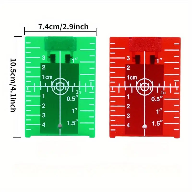 1PCS Inch Cm Laser Target Card Plate for Green Red Laser Level 10 5cm X 7 4cm Compatible with Line Lasers