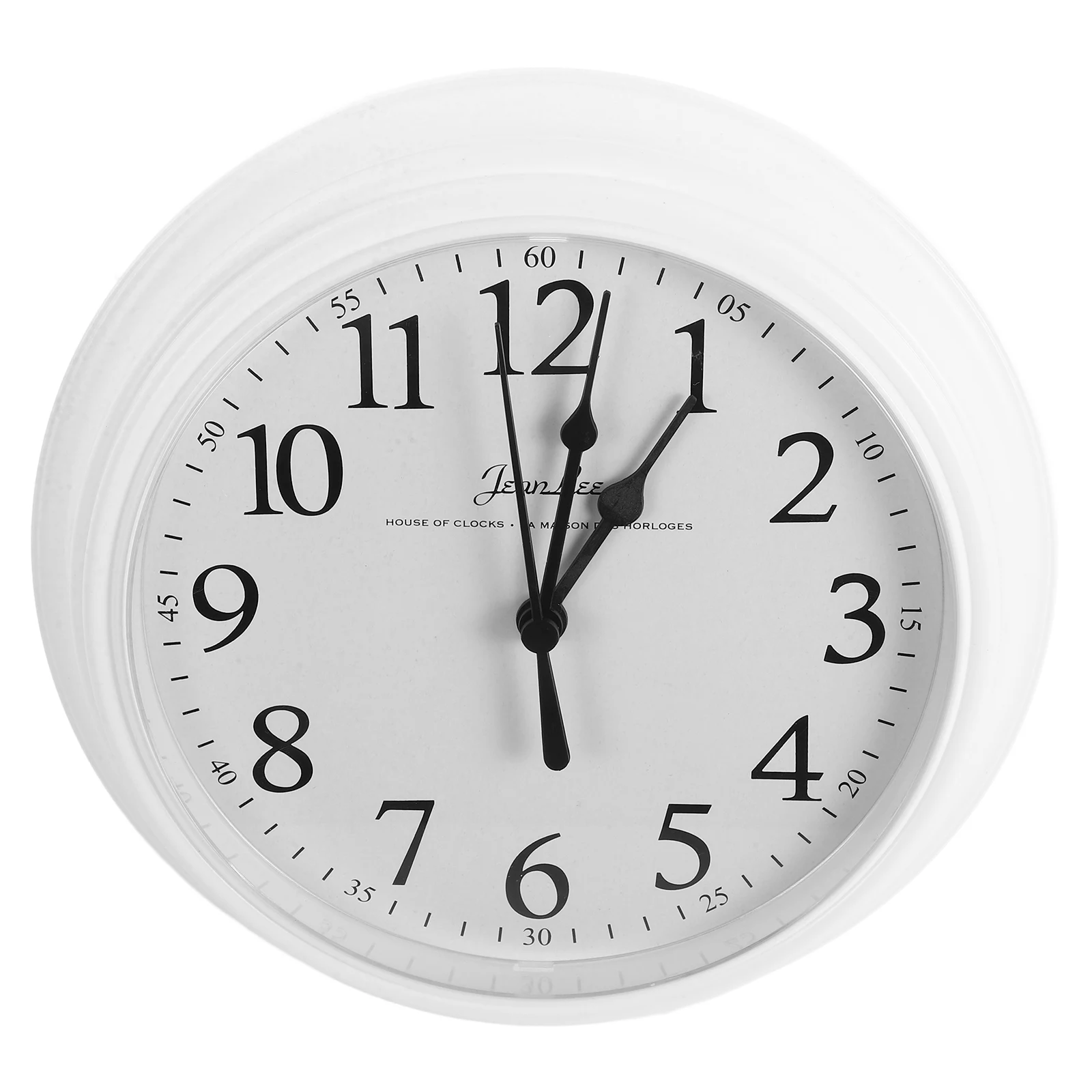 

Plastic Wall Clock Large White Silent Round Mute Operated Wall Hanging Clock Household Bedroom Office Living Room