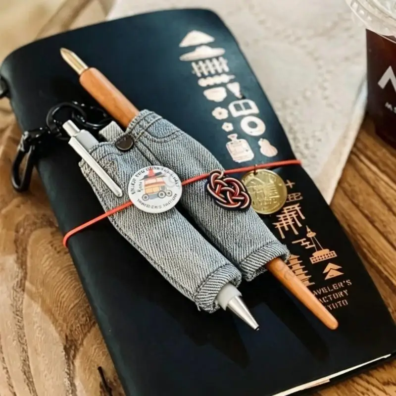 96BA Journal-Stift-Aufbewahrungstasche, Mini-Jeans-Anhänger für den täglichen Gebrauch von Notebook-Planern – Detail 5