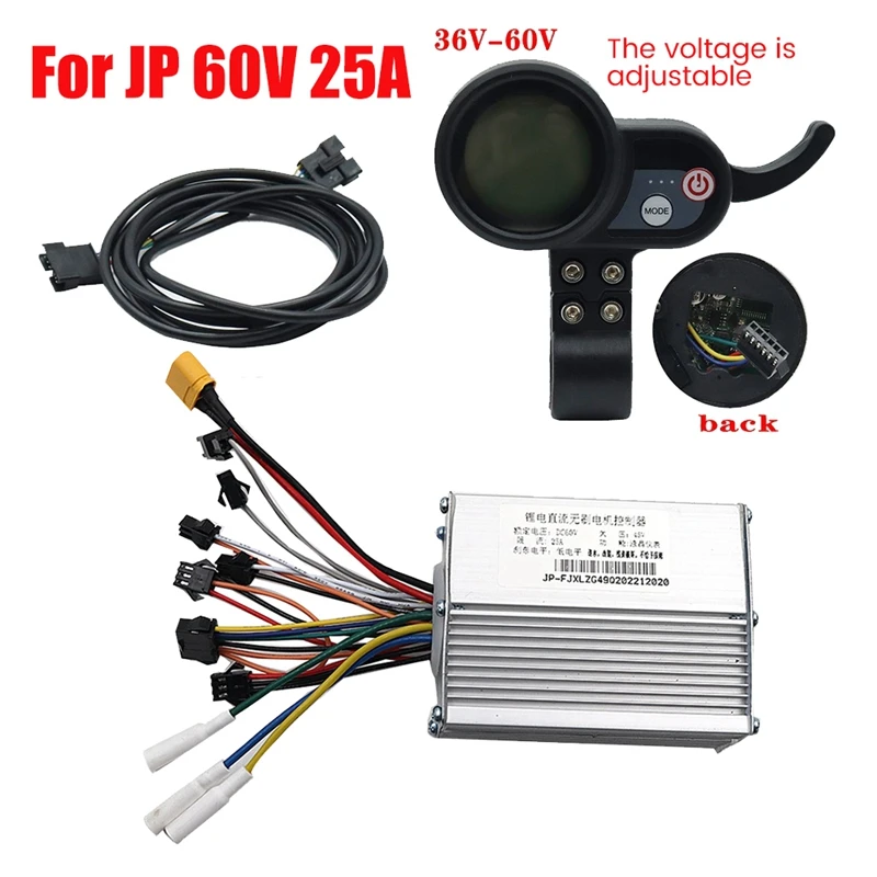 For JP 60V 25A Controller Brushless Motor+36-60V Dashboard Meter Kit For JP Electric Scooter Accessories