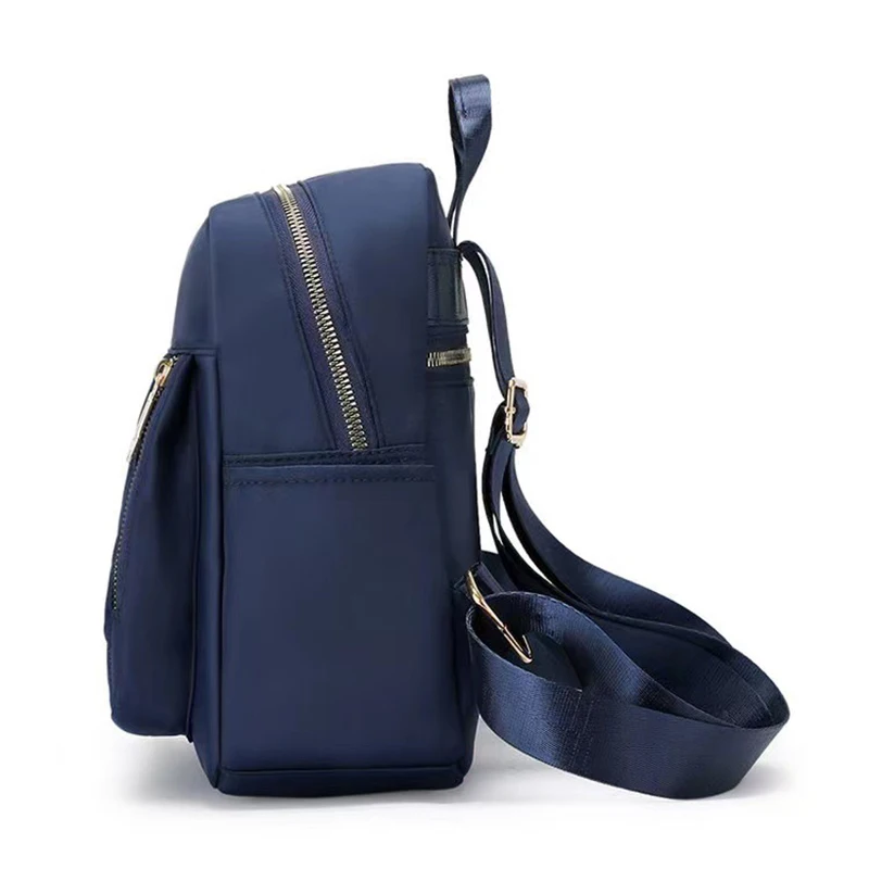 Mochila de viaje de nailon para mujer, morral escolar antirrobo, bolso de hombro pequeño, resistente al agua