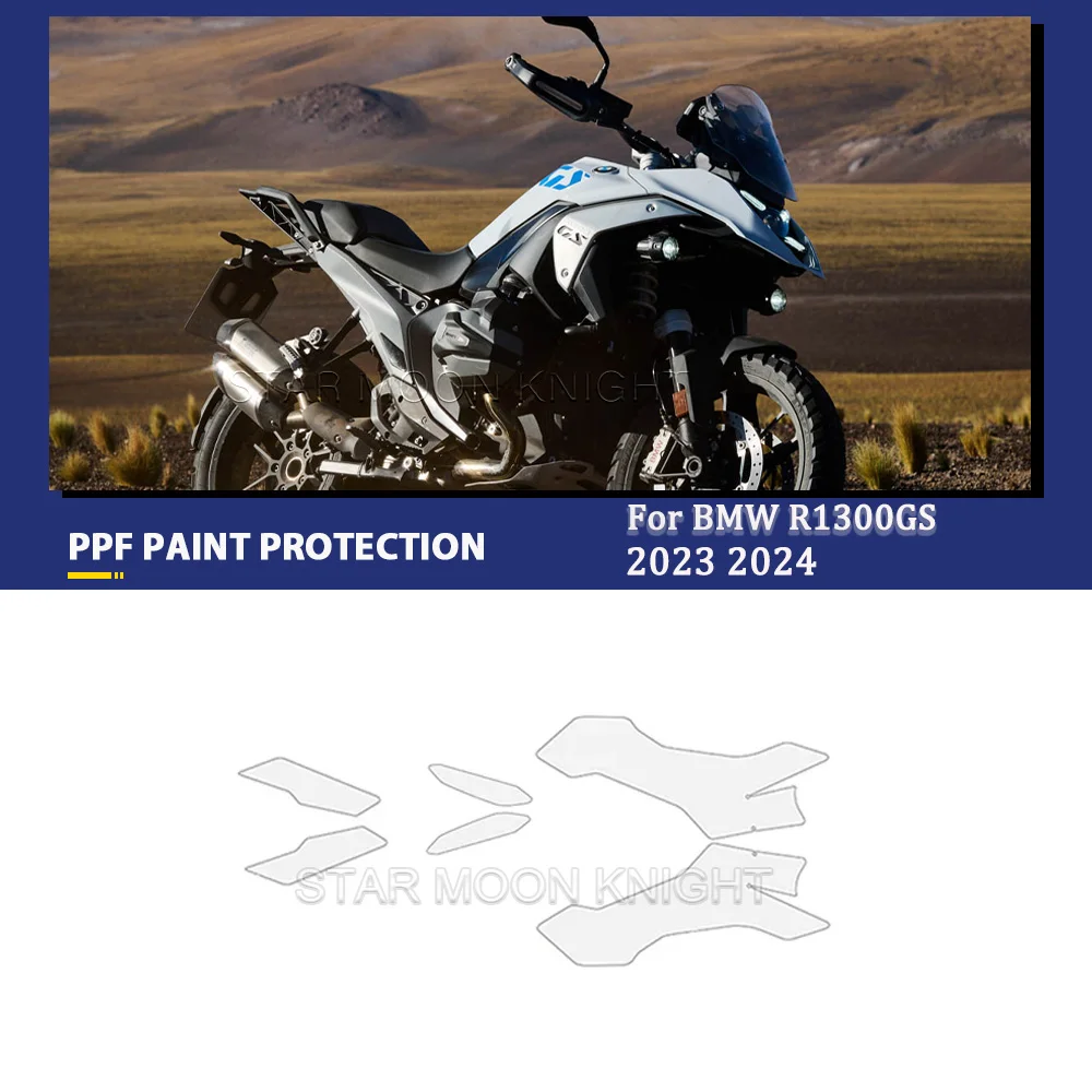 For BMW R 1300GS R 1300 GS 2023 2024 PPF Transparent Motorcycle Paint Protection Film TPU Body Anti-scratch Sticker