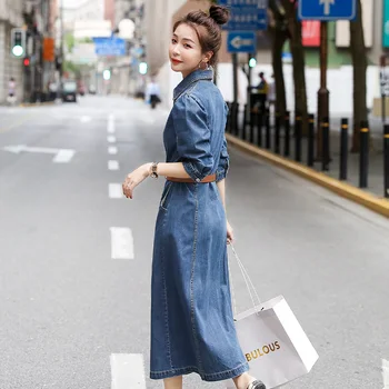 데님 드레스 여성의 럭셔리 우아한 여름 컬렉션 2023 광저우 13 행에 대한 새로운 스타일 하이 엔드 패션 폭발적인 스커트