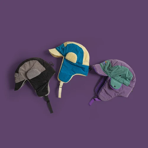 Imagen 2 del producto Gorros de felpa bordados a juego para hombres y mujeres, gorros de bombardero con orejeras cálidas para montar en invierno y exteriores