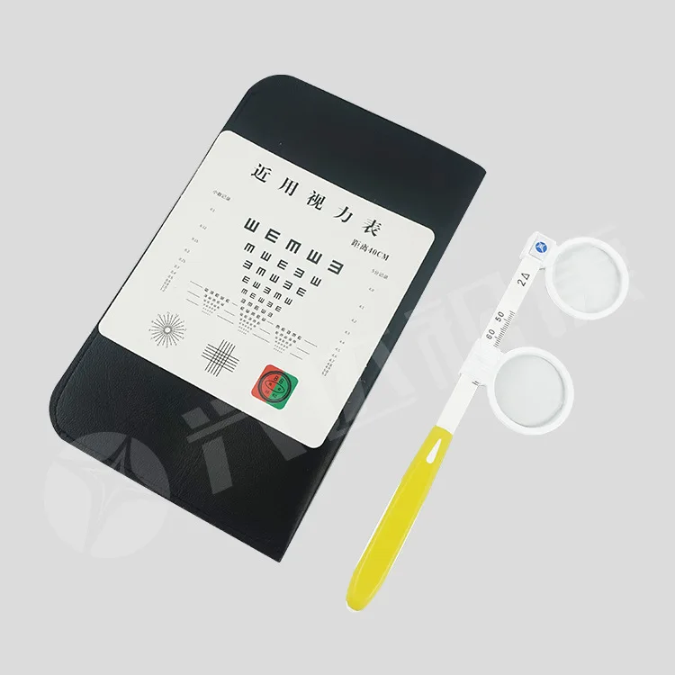 2 Separation Prism Glass Lens Eye Balance Check Vertical Eye Position Optical Handheld 2^ Separation Prism Optical Eye Flipper
