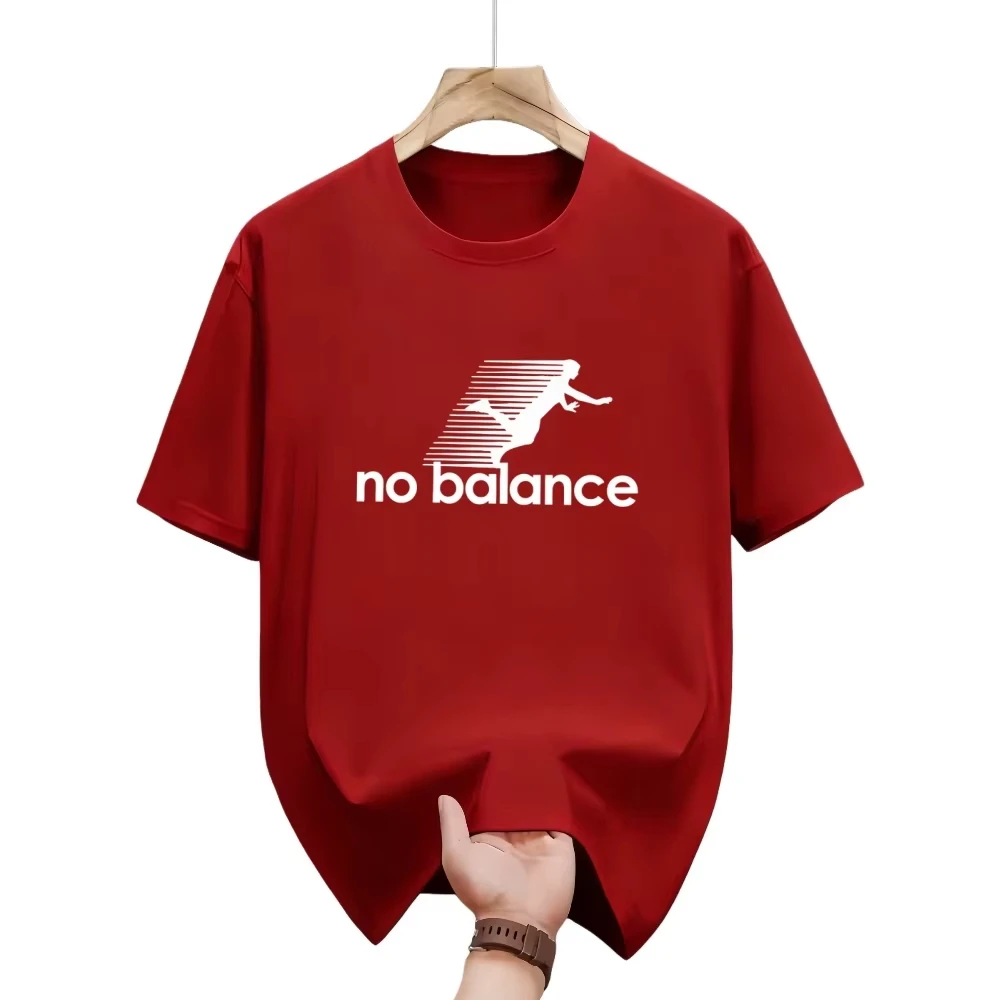 Men's 'No Balance' Humorous Graphic Oversized T-Shirt – Casual Streetwear Short Sleeve Tee for Everyday Wear & Urban Style Tops