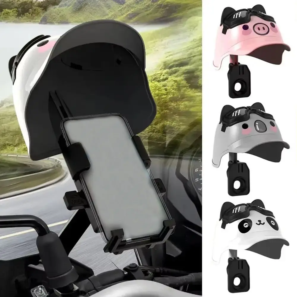 Waterproof Motorcycle Mobile Phone Holder Shockproof Cartoon Sunshade Phone Bracket Navigation Phone Holder