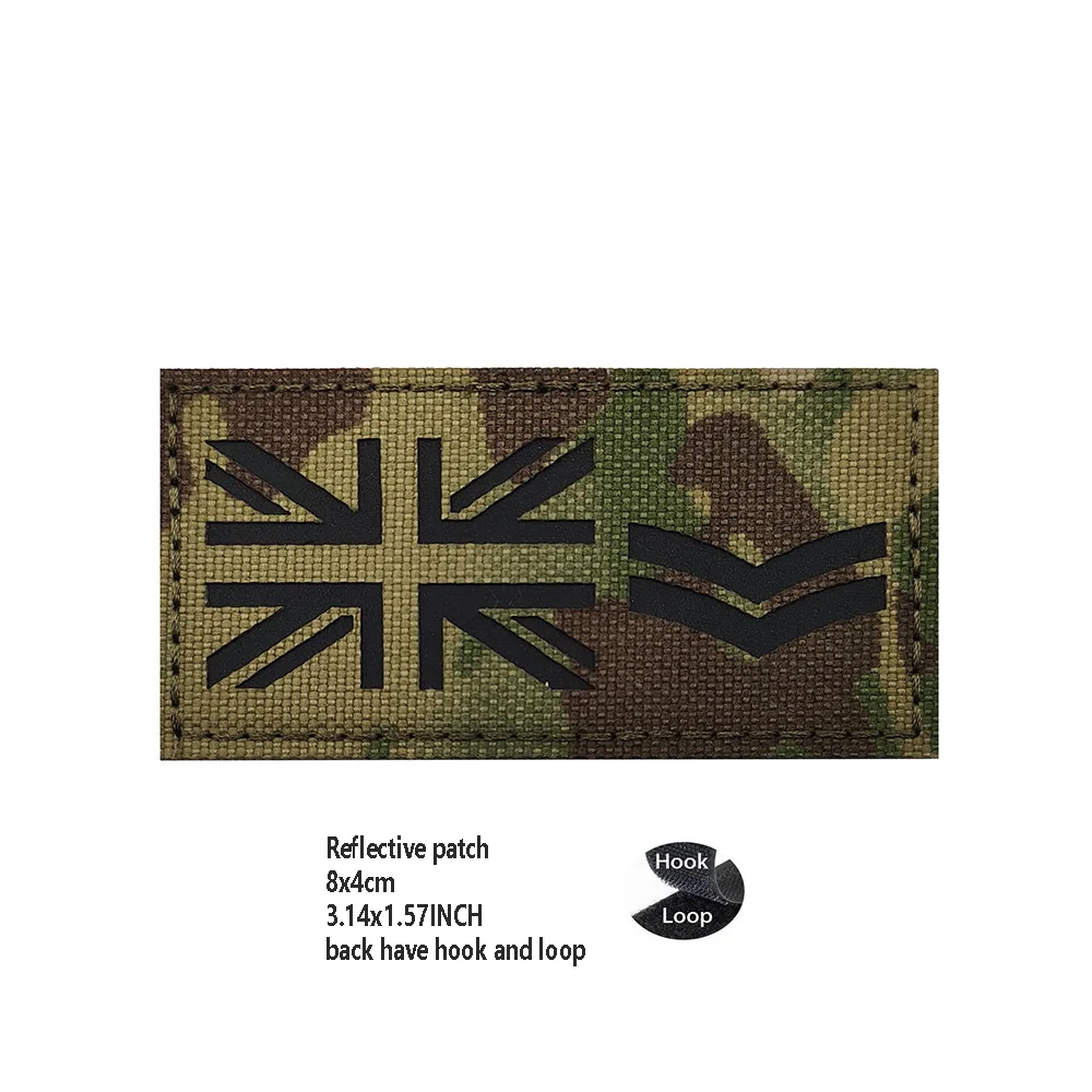Hot Selling Army Fan Series Epaulette IR Laser Cut Bag Accessory Embroidered Armband with Hook and Loop Backpack Patches
