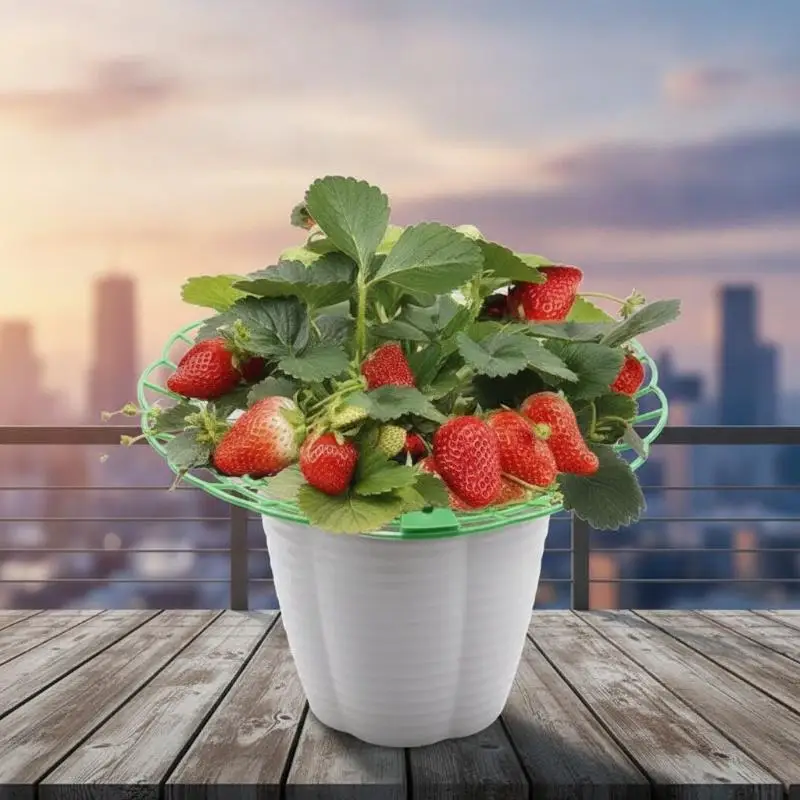 10pcs Green Strawberry Planting Racks Watermelon Support 3 Legged Plant Protector Easy Assembly