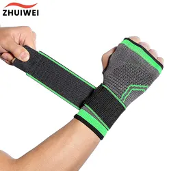 1pc Wrist Support Gym Sports Wristband Palm Guard Protector Adjustable Wrist Brace Strap Carpal Tunnel Compression Gloves Gear