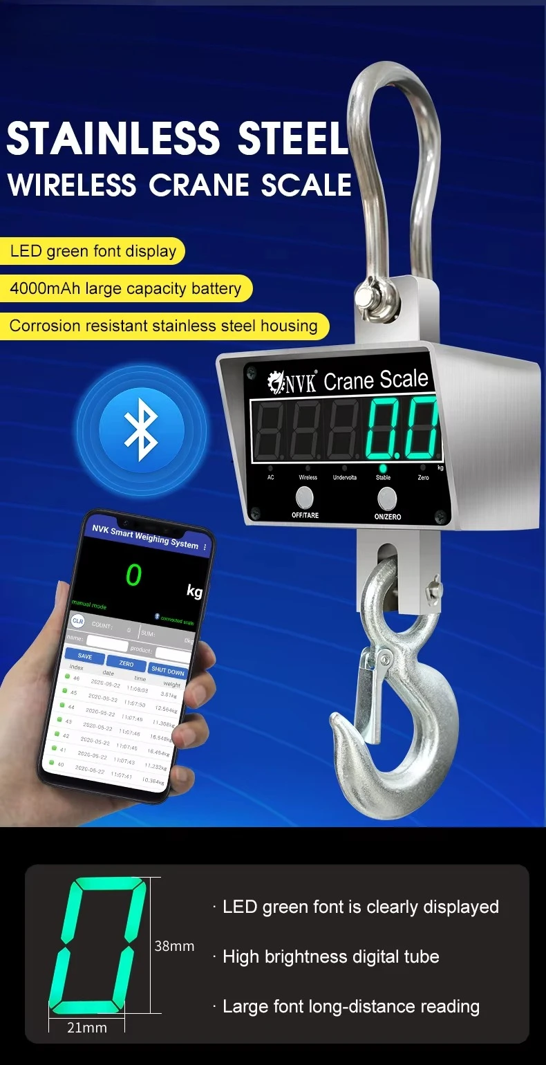 1톤 OCS 전자 훅 크레인 행잉 스케일 디지털 크레인 스케일 전자 저울 훅 행잉