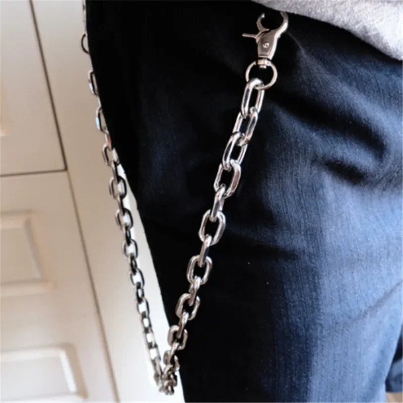 Men\\'s Pants Single Waist Chain Jeans Chain Gothic Punk Rock Chain Pocket Belt Chain Jewelry Fitting