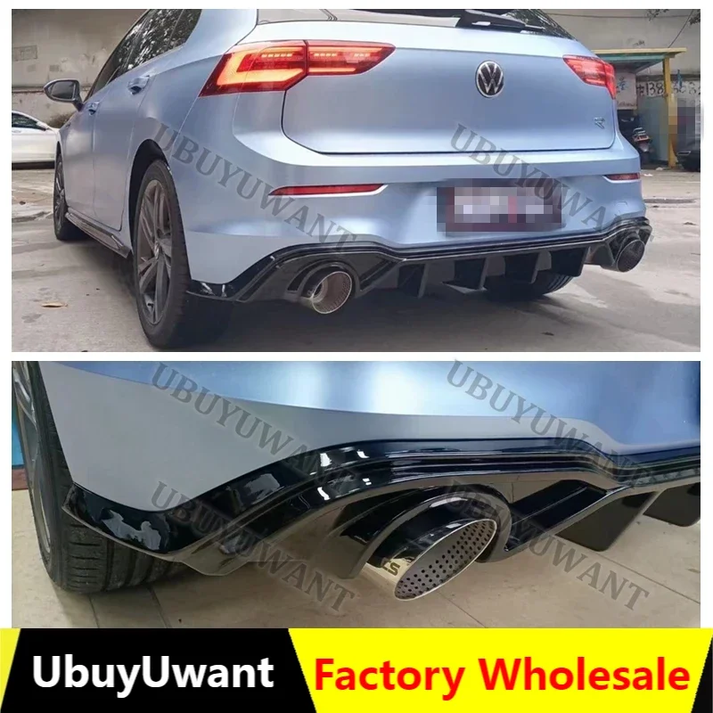 

For Volkswagen GOLF 8 MK8 pro R-line gti R 2020 2021 2022 2023 2024 Car Rear Bumper Diffuser Rear Side Splitter Spoiler Lip