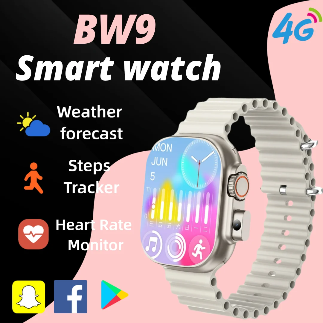 

SIM-карта и Bluetooth-вызовы на умных часах BW9 2025 года, 2,01-дюймовый экран, телескопическая камера, полное сетевое покрытие, запись шагов
