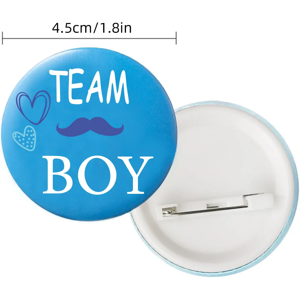 Boy Or Girl Pin On Badges Team Boy Team Girl Bowtie Mustache Brooch Baby Birthday Party Baby Shower Decor Gender Reveal