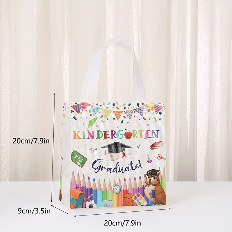 1pcs Graduation Season Non-woven Tote Bags Student Kids Gift Package Fabric Waterproof Storage Reusable Pouches