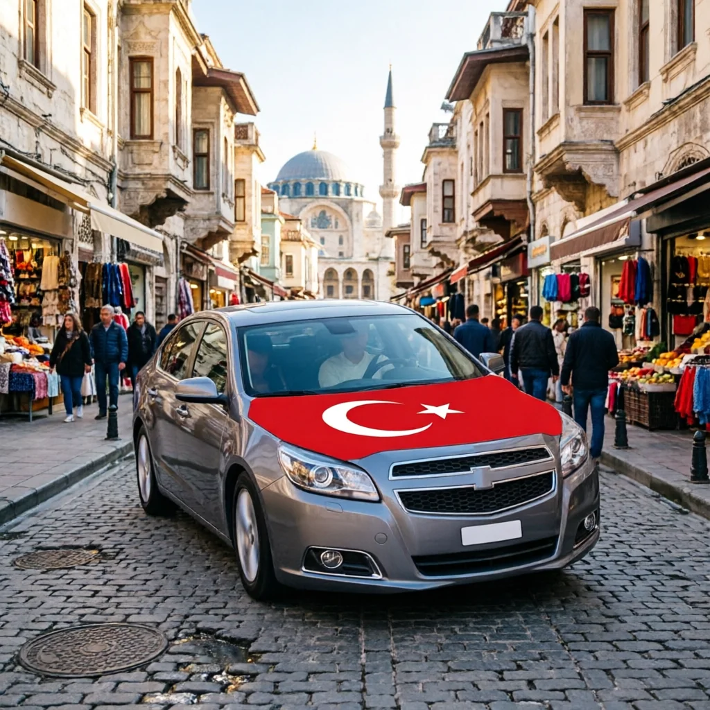 115x160cm 130x160cm Turkey Flag Car Hood Cover Elastic Fabrics Bonnet Banner Flag Decoration Event Items