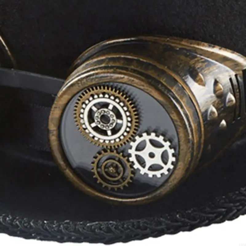 Steampunk Time Hat Steampunk Hat Steampunk Top Hat pour hommes avec des lunettes