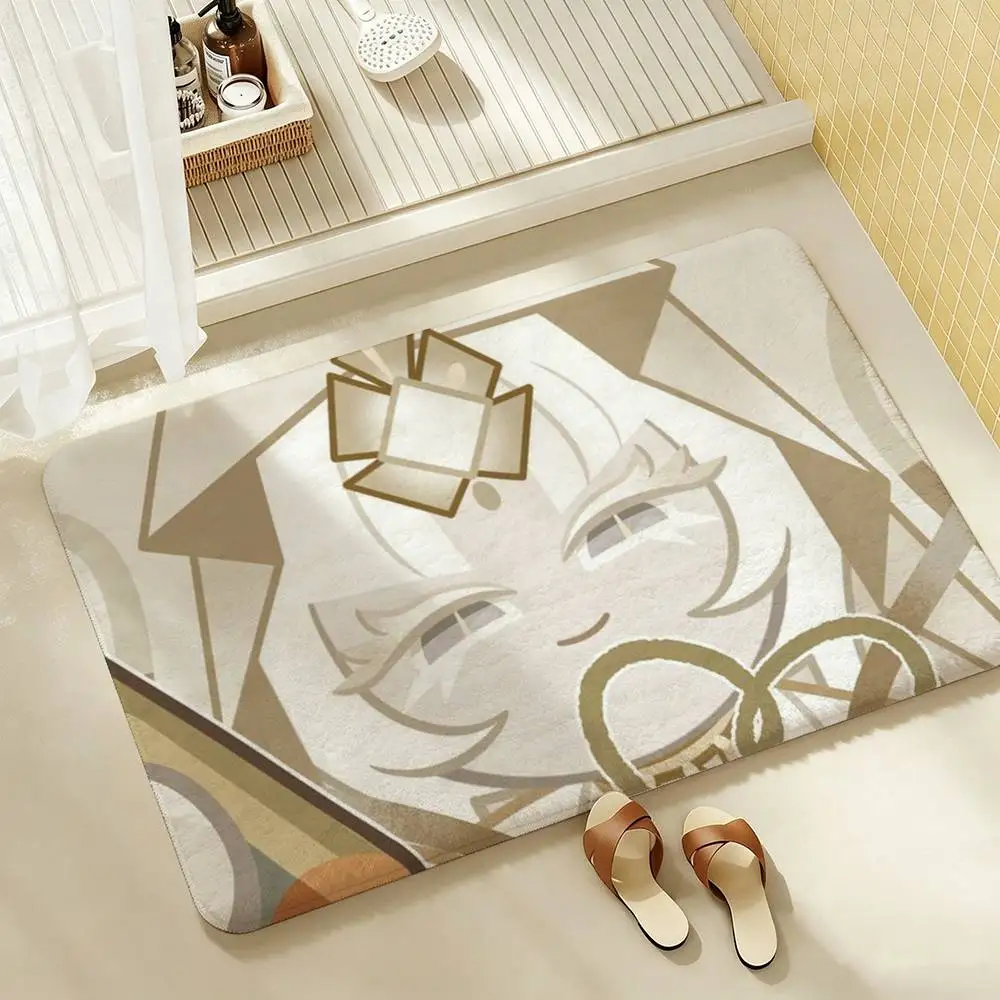 M-Mystic F-Flour Cookie  Shower Room Absorbent Small Floor Mat Soft Comfortable Decorative Foot Mat