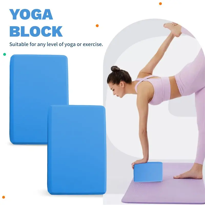 Yoga Blocks 2 Pack,23X15X7.6Cm High Density EVA Foam Yoga Block Exercise Bricks,Eco Friendly & Lightweight Highly Recommended
