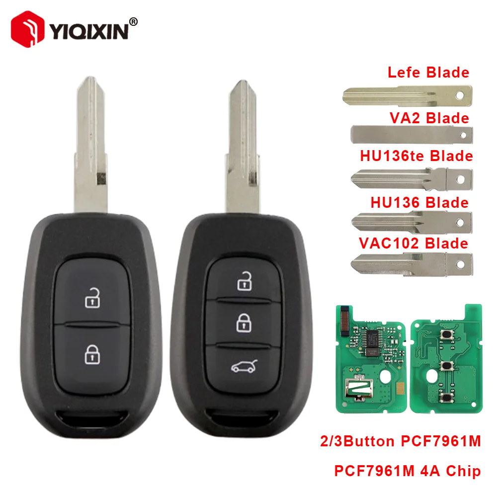 433MHz PCF7961M 4A Chip Remote Car Key For Renault Sandero Dacia Logan Lodgy Dokker Duster Trafic Clio4 Master3 VAUXHALL VIVARO
