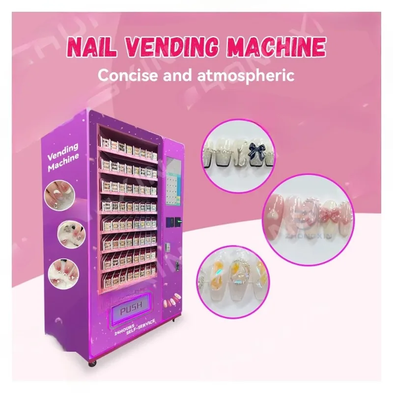 حار بيع 7 بوصة شاشة رقمية صغيرة آلة بيع الشعر رمش مع نظام دفع البطاقة