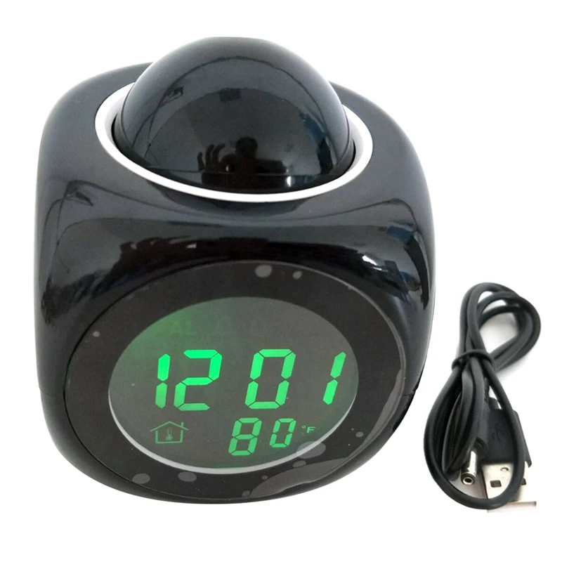 Projection Digital Alarm Clock Lcd Voice Call Desk Clock With Temperature Display