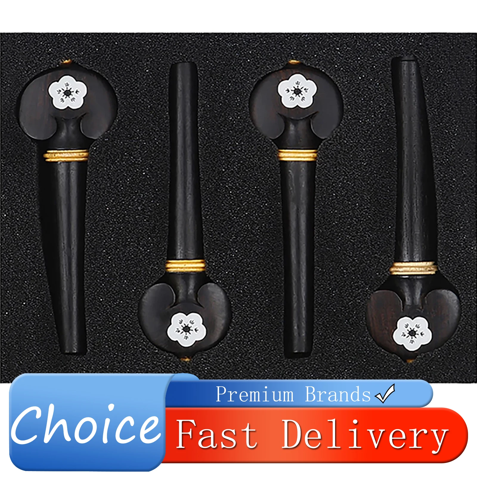 IRIN Violin String Shafts Handmade Ebony For Violin High-grade Violin String Shafts White Shell Inlay Violin Accessories Parts