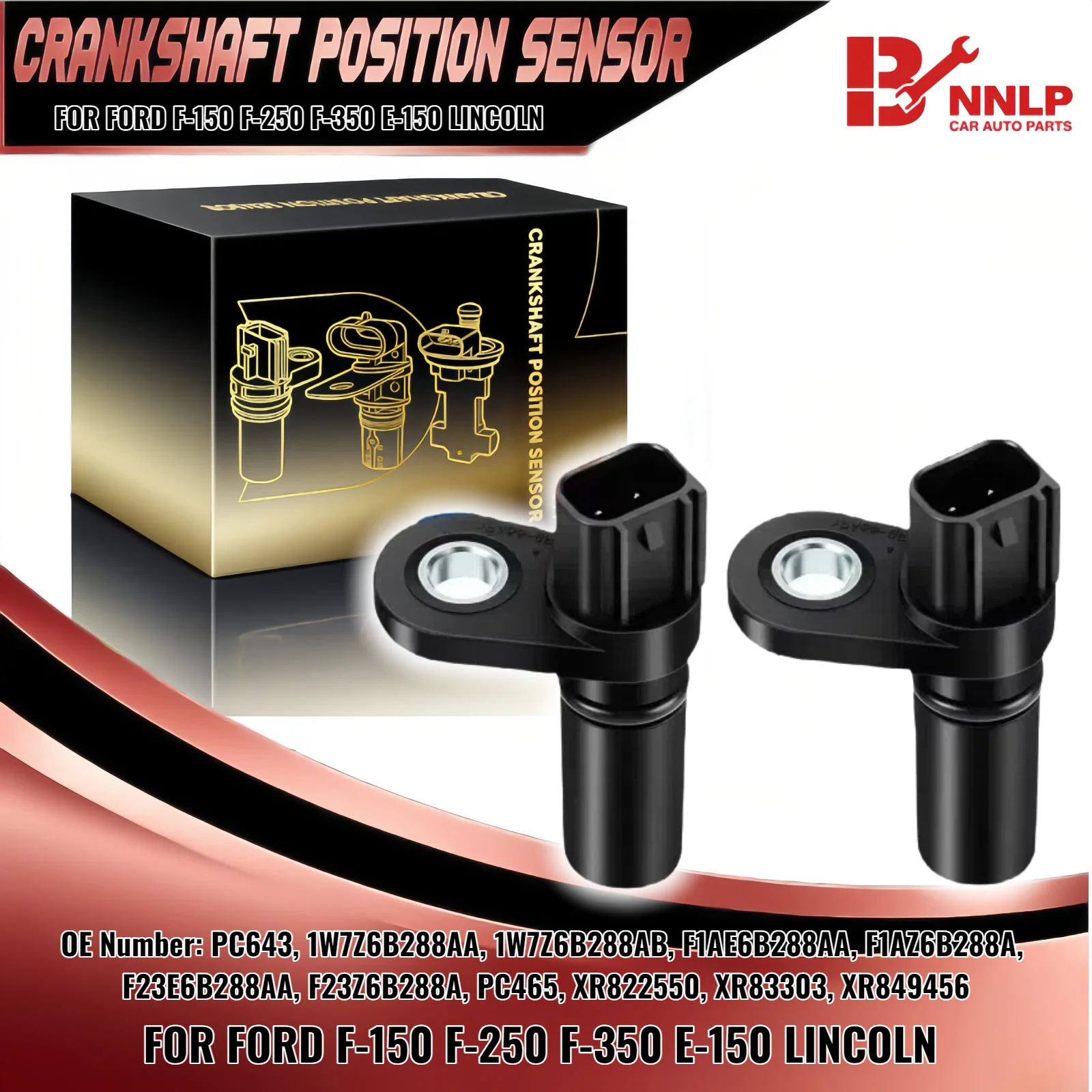 

2x Camshaft Position Sensor for Ford F-250 97-99 Lincoln Mark LT 06-08 Mercury PC643 PC465 1W7Z6B288AA 1W7Z6B288AB, F1AE6B288AA,