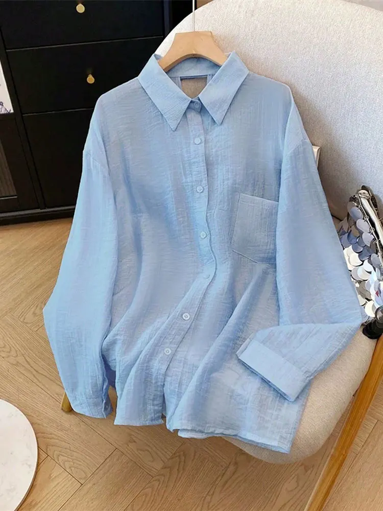 Новая женская элегантная рубашка с длинным рукавом и пуговицами сзади, модная одежда, блузка на распродаже