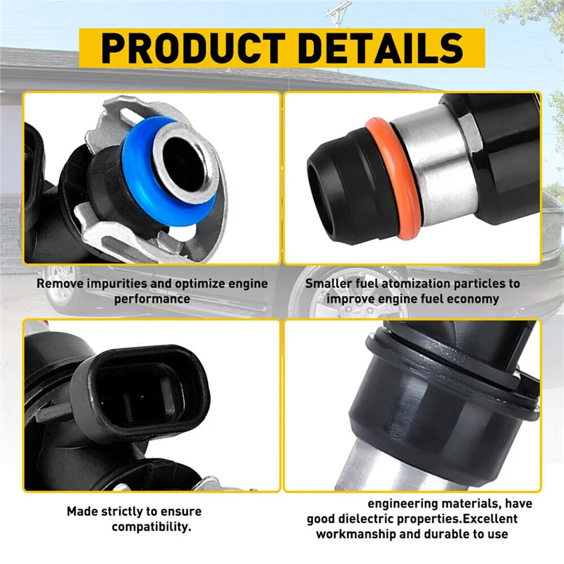 QB-Kraftstoffeinspritzdüsen Auto-Kraftstoffeinspritzer für 99–07 Chevy Silverado GMC SIERRA YUKON 4,8 5,3 6,0 25317628 25323974