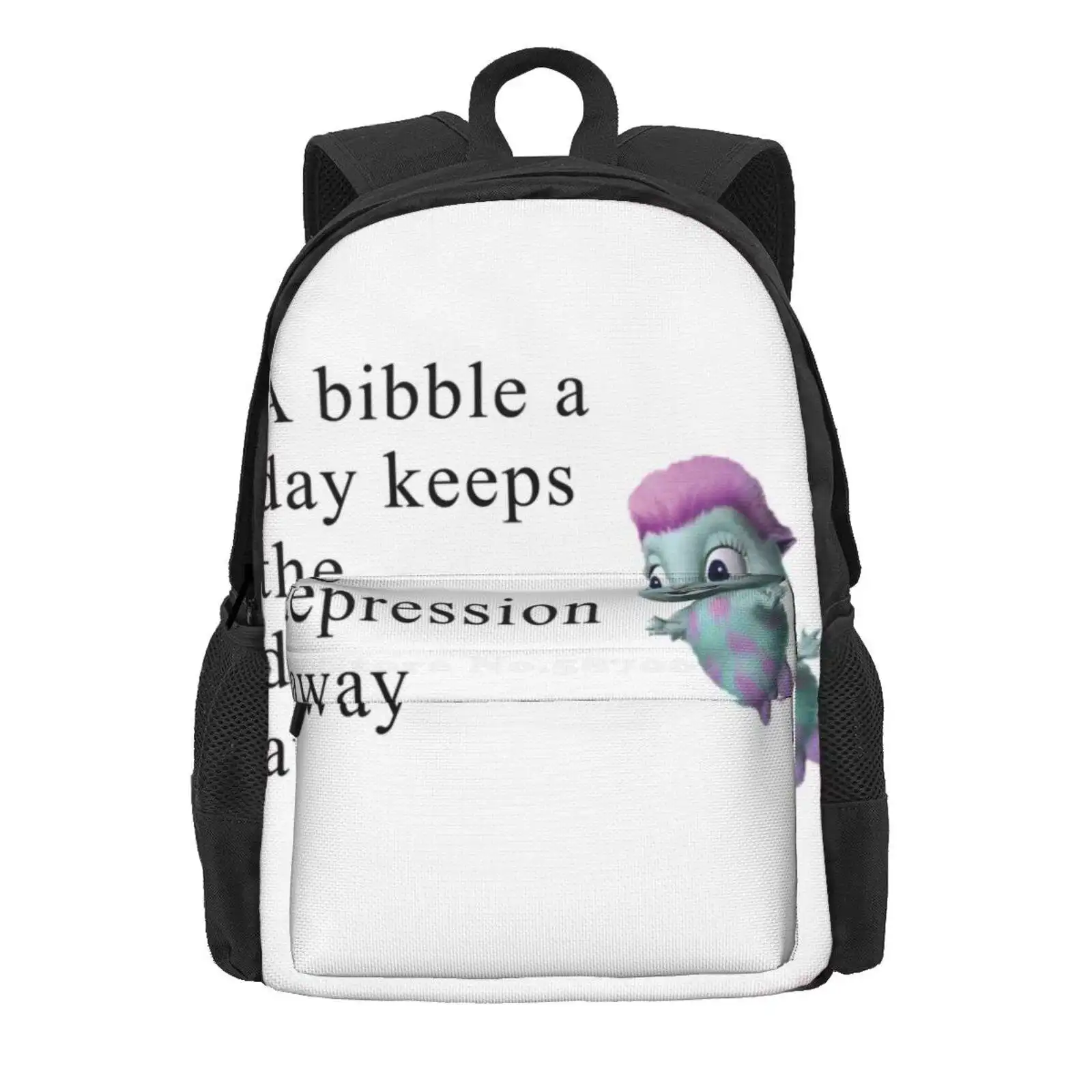 Bibble Meme Hot Sale Schoolbag Backpack Fashion Bags Bibble Meme Meme Broadwaycantdie