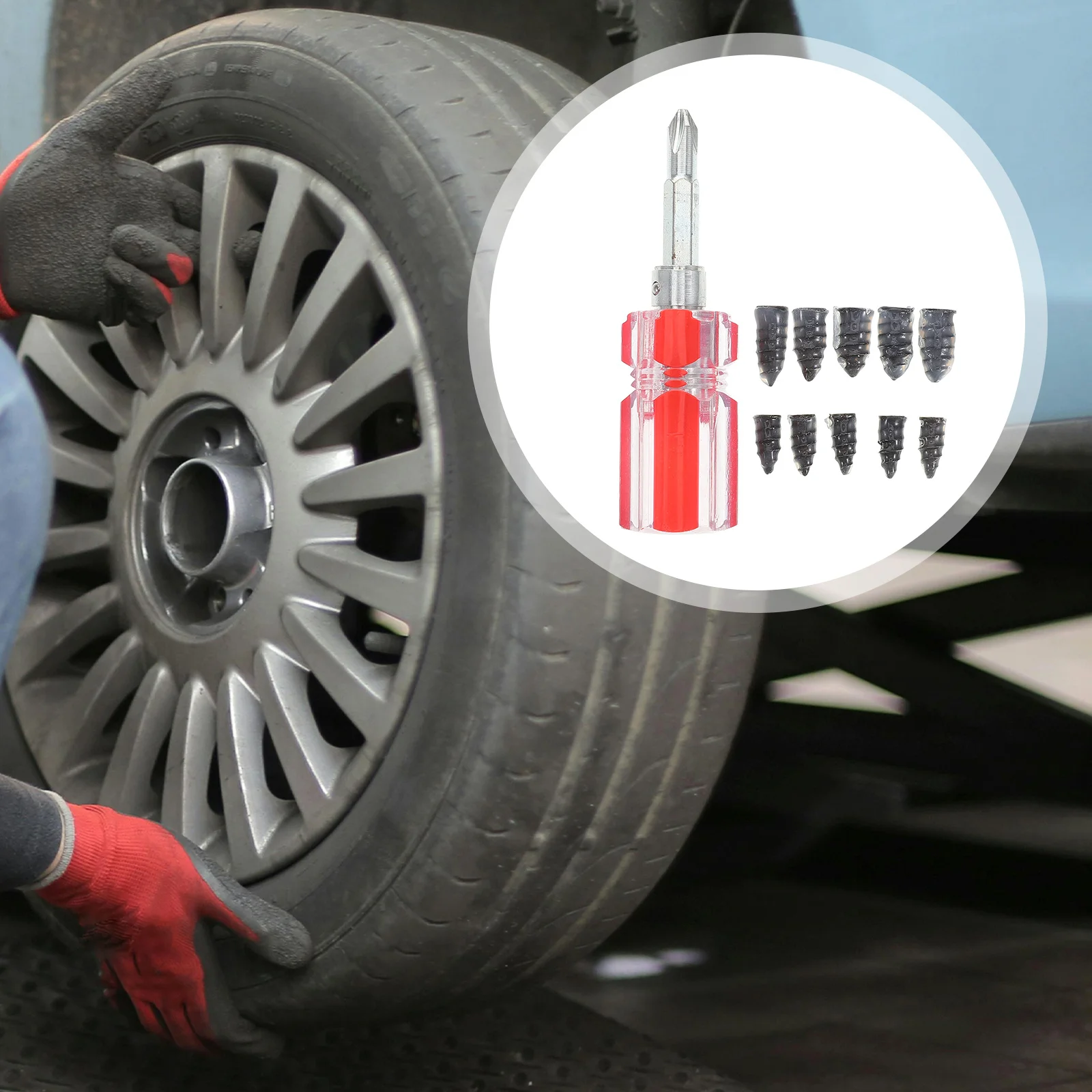 

1 set 1 Set Of Tire Repair Kit Universal Fix Tool For Car, Motorcycle, Electric Bike, Bicycle Heavy Duty Rubber Nails