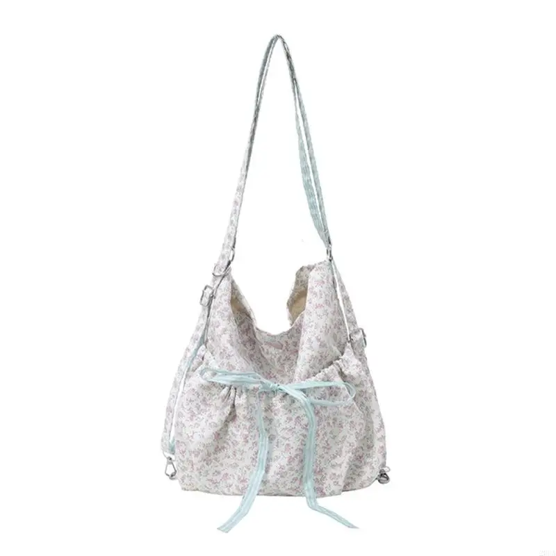 

Contemporary Floral Print Convertible Backpack Breathable Nylon Bag For College 20CA